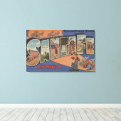 サンタフェ，ニューメキシコ – ラージレターシーン2 キャンバスプリント (インサイチュ (ウッドフロア))