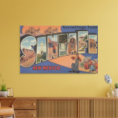 サンタフェ，ニューメキシコ – ラージレターシーン2 キャンバスプリント (インサイチュ (リビング))