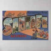 サンタフェ,ニューメキシコ – ラージレターシーン2 ポスター (正面)