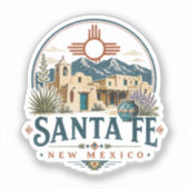 サンタフェ ニューメキシコ 土壁建築 サウスウェスト シール (正面)