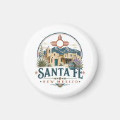 サンタフェ ニューメキシコ 土壁建築 サウスウェスト マグネット (正面)