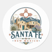 サンタフェ ニューメキシコ 土壁建築 サウスウェスト ラウンドシール (正面)