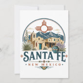 サンタフェ ニューメキシコ 土壁建築 サウスウェスト 招待状 (正面)