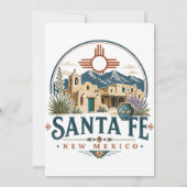 サンタフェ ニューメキシコ 土壁建築 サウスウェスト 招待状 (裏面)