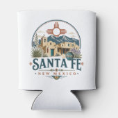 サンタフェ ニューメキシコ 土壁建築 サウスウェスト 缶クーラー (裏面)