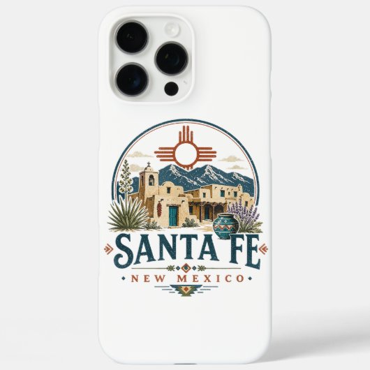 サンタフェ ニューメキシコ 土壁建築 サウスウェスト Case-Mate iPhoneケース (裏面)