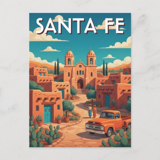 サンタフェ ニューメキシコ 旅行 ポストカード (正面)