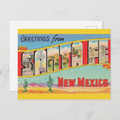 サンタフェ ヴィンテージ グリーティング ポストカード (正面/裏面)