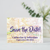 サンタフェ、NM ヴィンテージ マップ セーブザデート (スタンド正面)