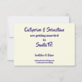 サンタフェ、NM ヴィンテージ マップ セーブザデート (裏面)