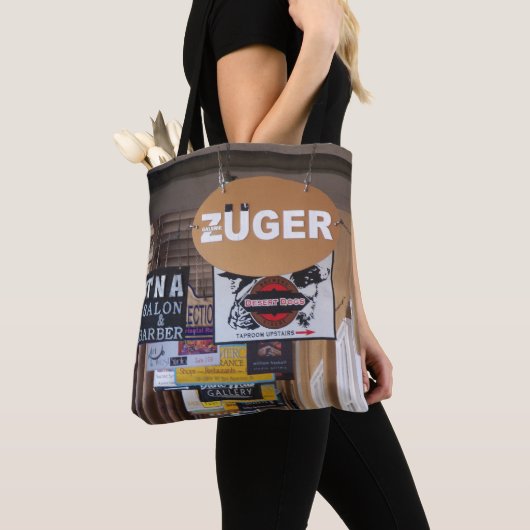 サンタフェNMダウンタウン歩道シンボルや象徴 トートバッグ (クローズアップ)