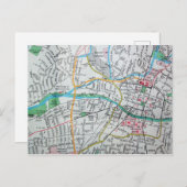 サンタフェNMヴィンテージマップ ポストカード (正面/裏面)