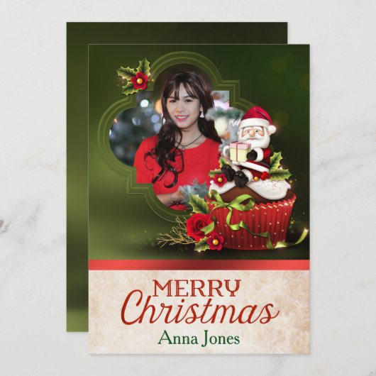 サンタフォトクリスマスカード シーズンカード (正面/裏面)