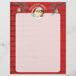 サンタフォークリスクリスマスホリデーメニューのレターヘッド