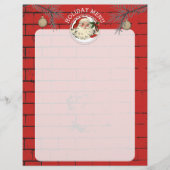 サンタフォークリスクリスマスホリデーメニューのレターヘッド (正面)