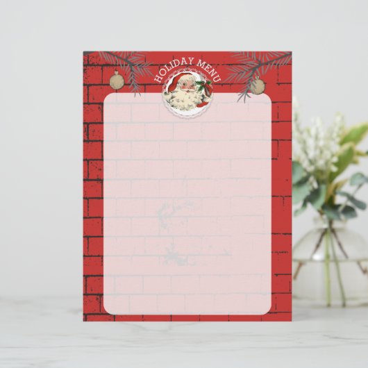 サンタフォークリスクリスマスホリデーメニューのレターヘッド (スタンド正面)