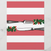 サンタフォークリスクリスマスホリデーメニューのレターヘッド (裏面)