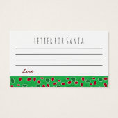 サンタフクロウと小妖精や小人フクロウのサンタ用レター (裏面)