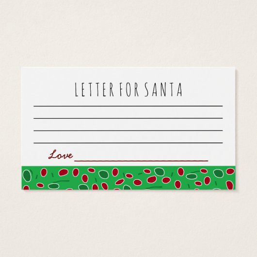 サンタフクロウと小妖精や小人フクロウのサンタ用レター (裏面)