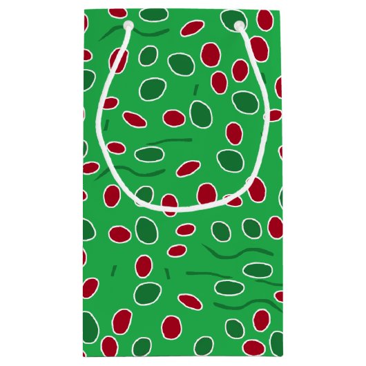 サンタフクロウと小妖精や小人フクロウ小抱き枕 スモールペーパーバッグ (裏面)