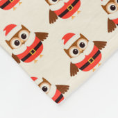 サンタフクロウフリースブランケット フリースブランケット (角)