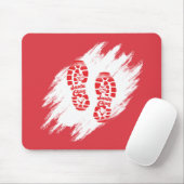 サンタフットプリント マウスパッド (マウス)