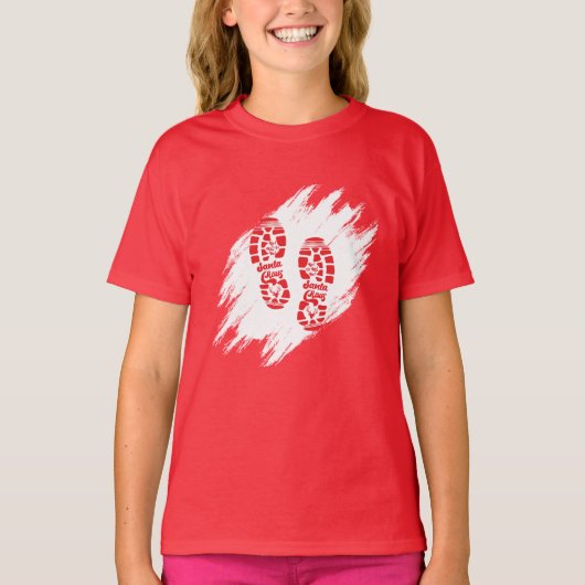 サンタフットプリント Tシャツ (正面)