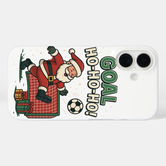サンタフットボールゴール-おもしろいクリスマスサッカー Case-Mate iPhoneケース (裏面 (横))