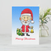 サンタフラットクリスマスカード付きジンルベル シーズンカード (スタンド正面)