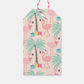 サンタフラミンゴの – おもしろいピンク熱帯クリスマス ギフトタグ (裏面)