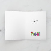 サンタフランクス英語の奇妙なユーモアのホリデーカード シーズンカード (内部)