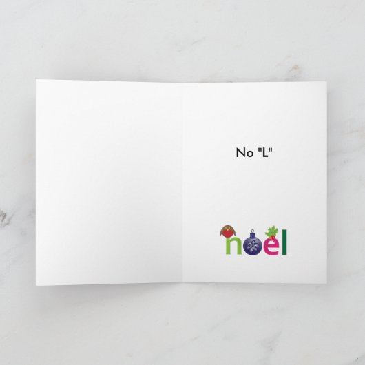 サンタフランクス英語の奇妙なユーモアのホリデーカード シーズンカード (内部)