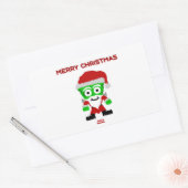 サンタフランケンチーズ長方形のシール 長方形シール (封筒)