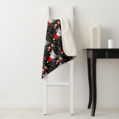 サンタフランスのの帽子のパターンでブルドッグの子犬 シェルパブランケット (インサイチュ)