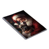サンタフランスのクロースとブルドッグフェスティバルクリスマス ノートブック (右側)