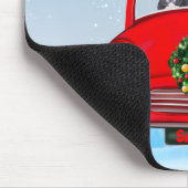 サンタフランスのクロースと車にブルドッグ マウスパッド (コーナー)