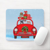 サンタフランスのクロースと車にブルドッグ マウスパッド (マウス)