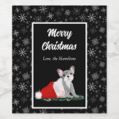 サンタフランスのズ・ハットでブルドッグ・パピー ワインラベル (シングルラベル)