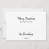 サンタフランスのドッグブルドッグクリスマスかわいい犬の子犬 シーズンカード (裏面)