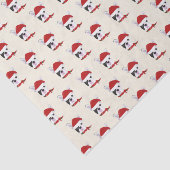 サンタフランスのハットでかわいいブルドッグ – クリスマス 薄葉紙 (詳細)