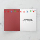 サンタフランスのハット付きクリスマスブルドッグ カード (内部)