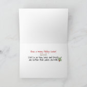 サンタフランスのーの犬からブルドッグ・クリスマおもしろいス カード (内部)