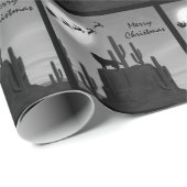 サンタフルムーンウルフ砂漠の南西クリスマス ラッピングペーパー (ロールコーナー)