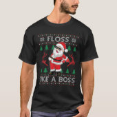 サンタフロスのようなボスクリスマスボーイズ子供のクリスマスF Tシャツ (正面)