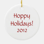 サンタフロッグホッピーのホリデーズクリスマスオーナメント セラミックオーナメント (裏面)