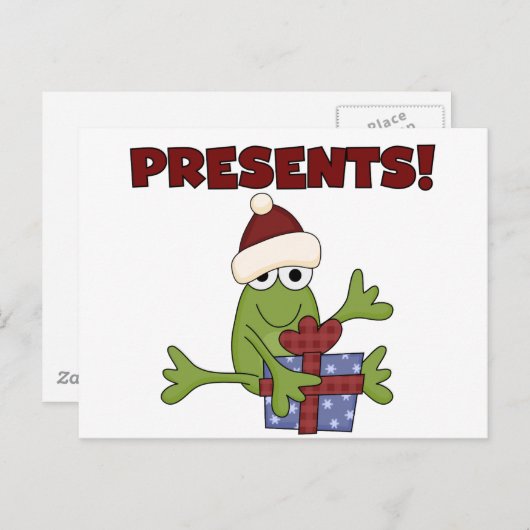 サンタフロッグTシャツとギフト シーズンポストカード (正面/裏面)