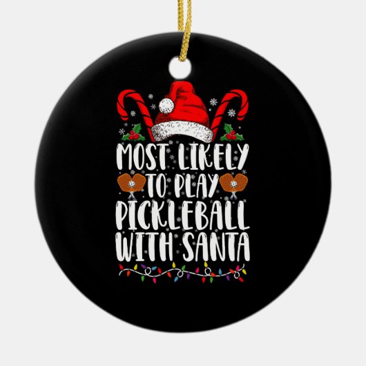 サンタフ遊ァミリとのボールになる可能性が高い セラミックオーナメント (正面)