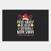 サンタフ遊ァミリとソフトボールをする可能性が最も高い ラッピングペーパーシート (正面)