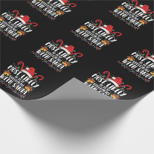 サンタフ遊ァミリとバレーボールをする可能性が高い ラッピングペーパー (角)