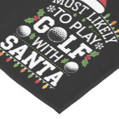 サンタフ遊ァミリのクリスマスでゴルフをする可能性が最も高い ショートテーブルランナー (コーナー)